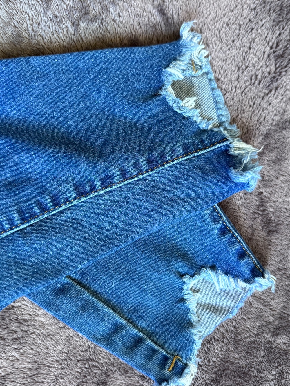 Women’s Blue Denim Maternity Jeans - Classic Mid Wash - Picture 2 of 6